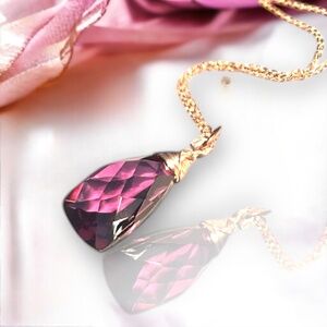 New Color Change Alexandrite Pendant, 14k Rose Gold Filled, June Birthstone